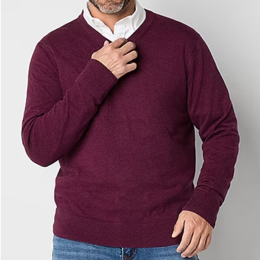 St Johns Bay V-Neck Pullover Long Sleeve Sweater